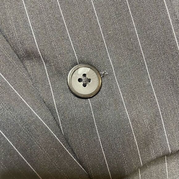 LANE BRYANT Plus Size 24 Black Pinstripe Blazer Tailored Career Jacket Lined - Picture 3 of 8